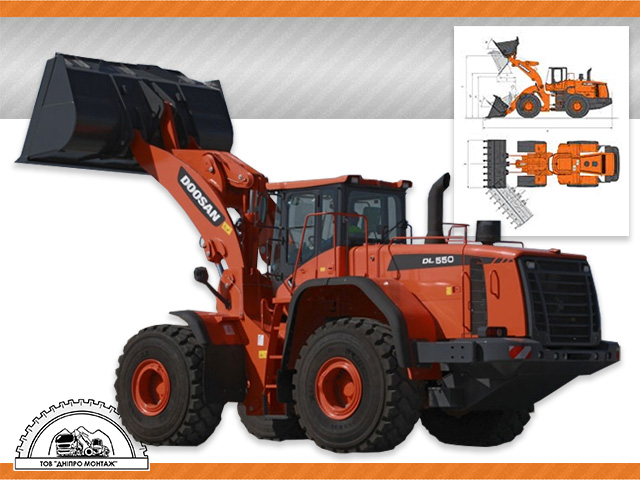 Фронтальный погрузчик DOOSAN DL550, Услуги, аренда спецтехники, строительной техники, Украина, Днепр